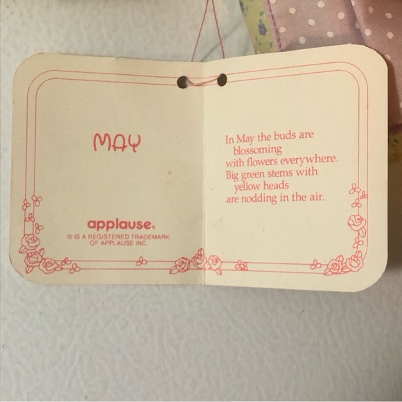VTG Precious Moments Applause Dolls of the Month May 1991 Melody Tags Basket HTF - Picture 15 of 16